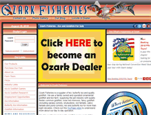 Tablet Screenshot of ozarkfisheries.com